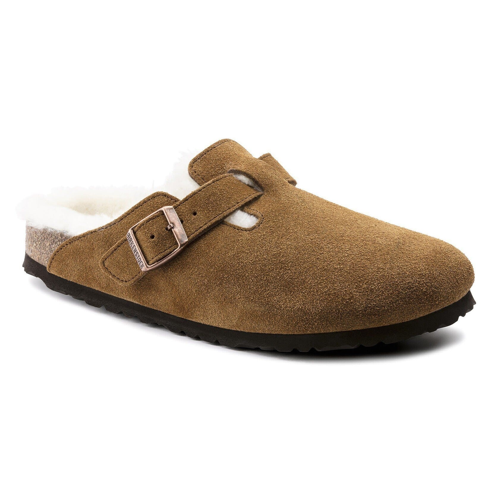Birkenstock Boston Shearling Suede Leather Clog