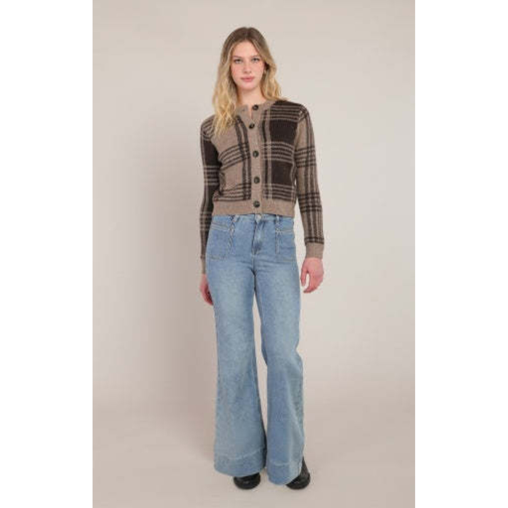 Room 34 2827277 DG - Plaid Cardigan