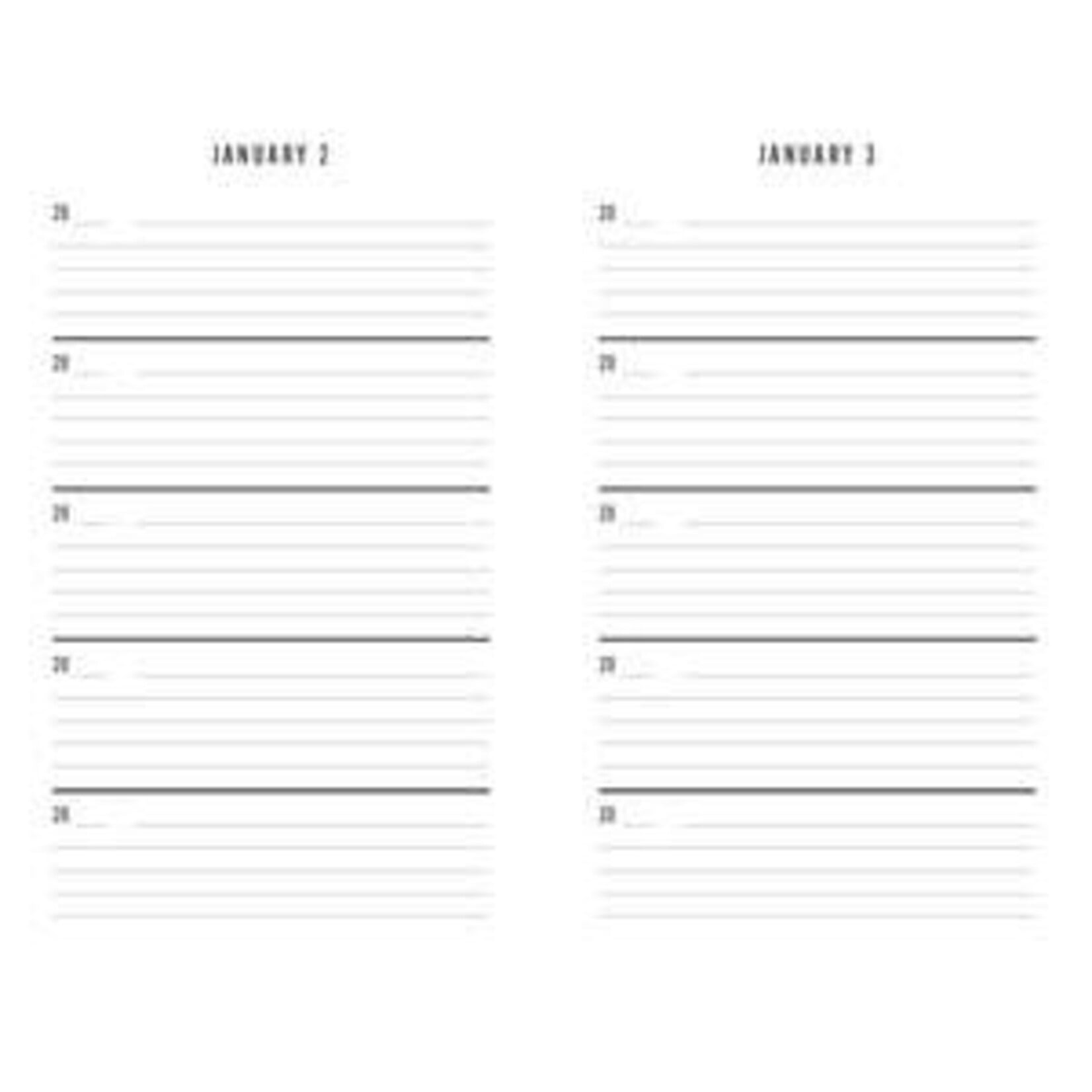 Black Canvas One Line a Day Five-Year Journal