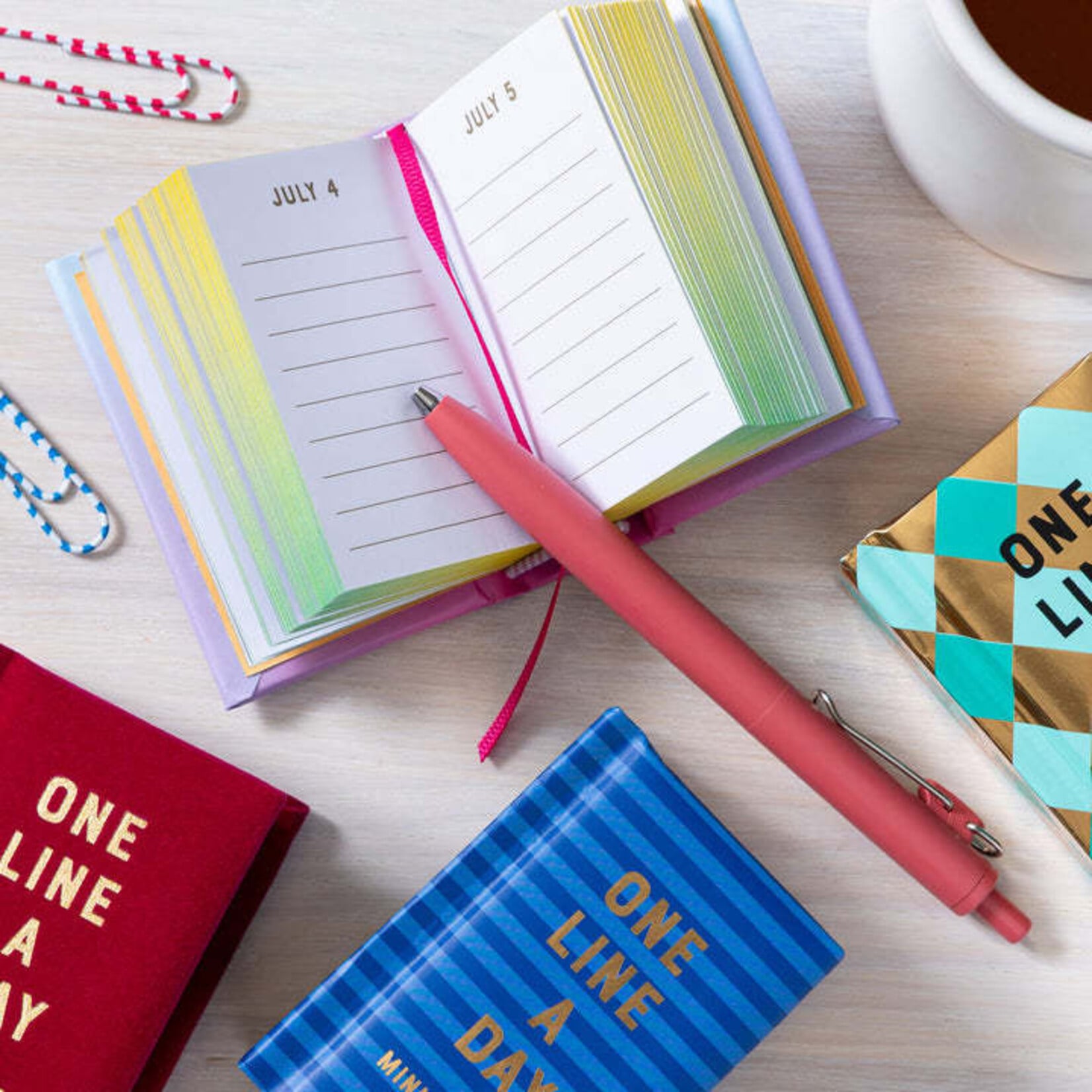 Mint Diamond Mini One Line a Day Journal