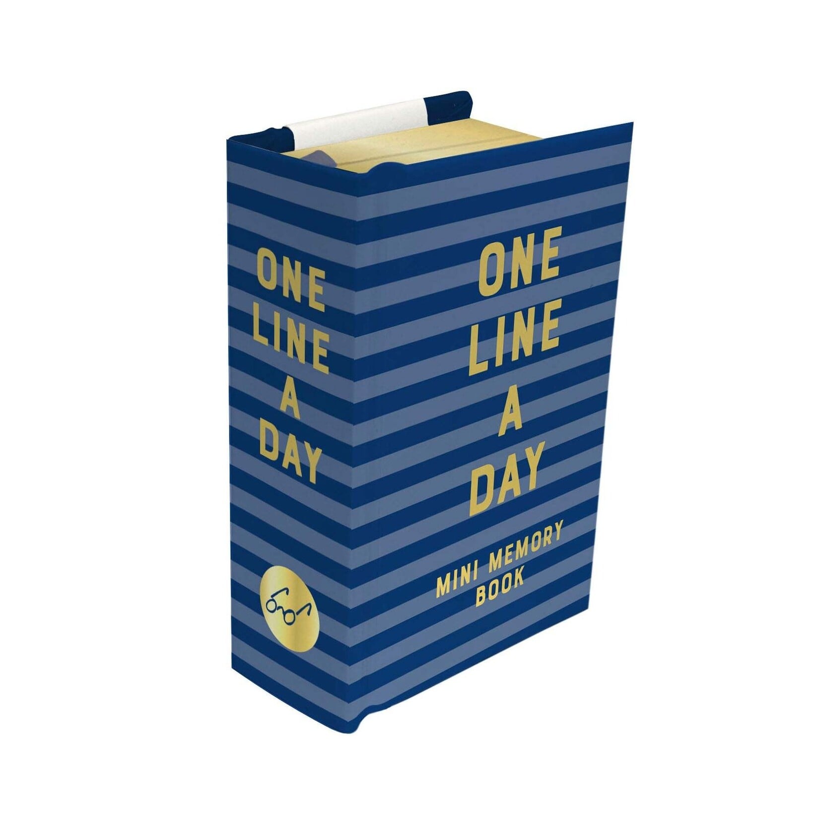 Navy Striped Mini One Line a Day Journal