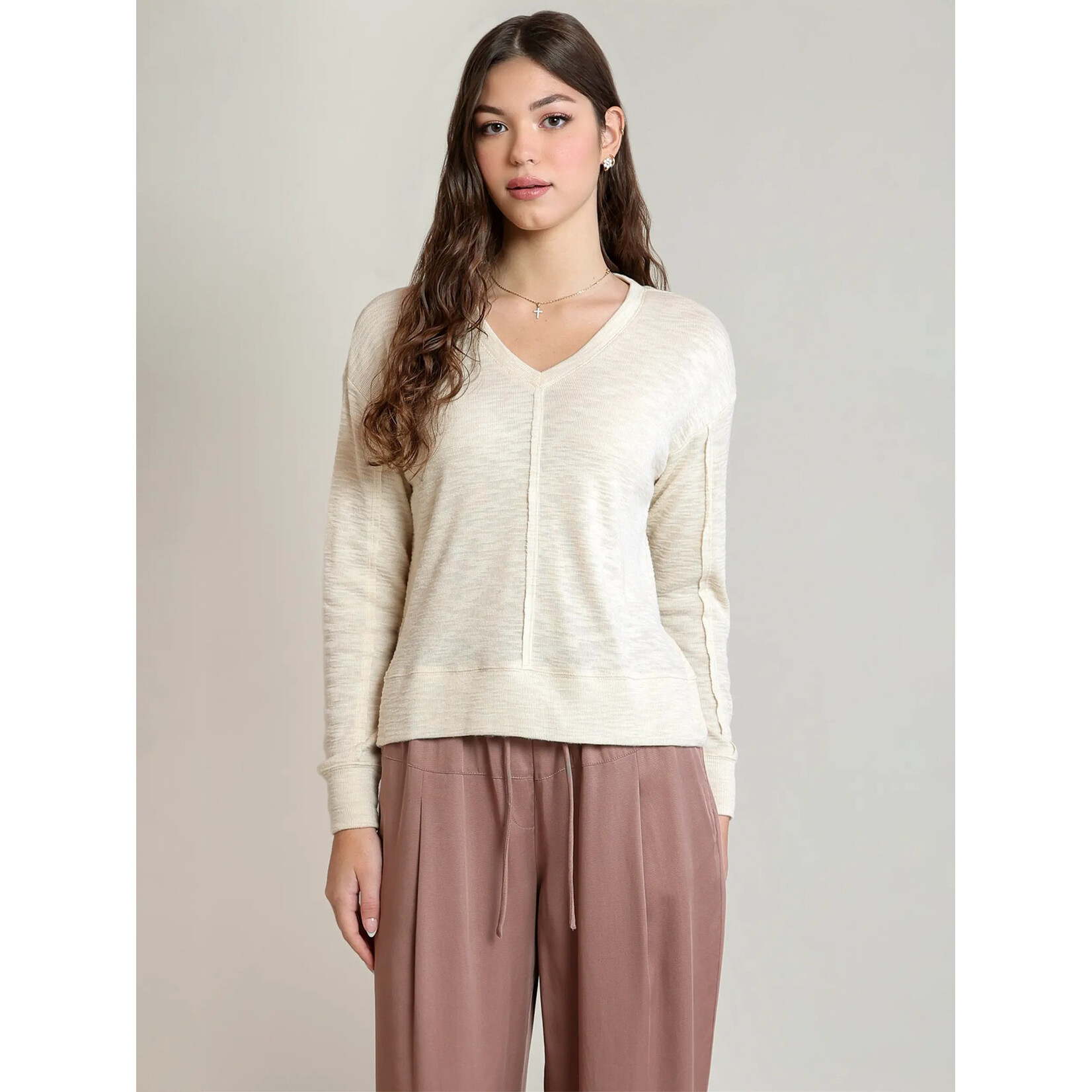 Dex Clothing 2824011 D - Cosette V-Neck Knit Top