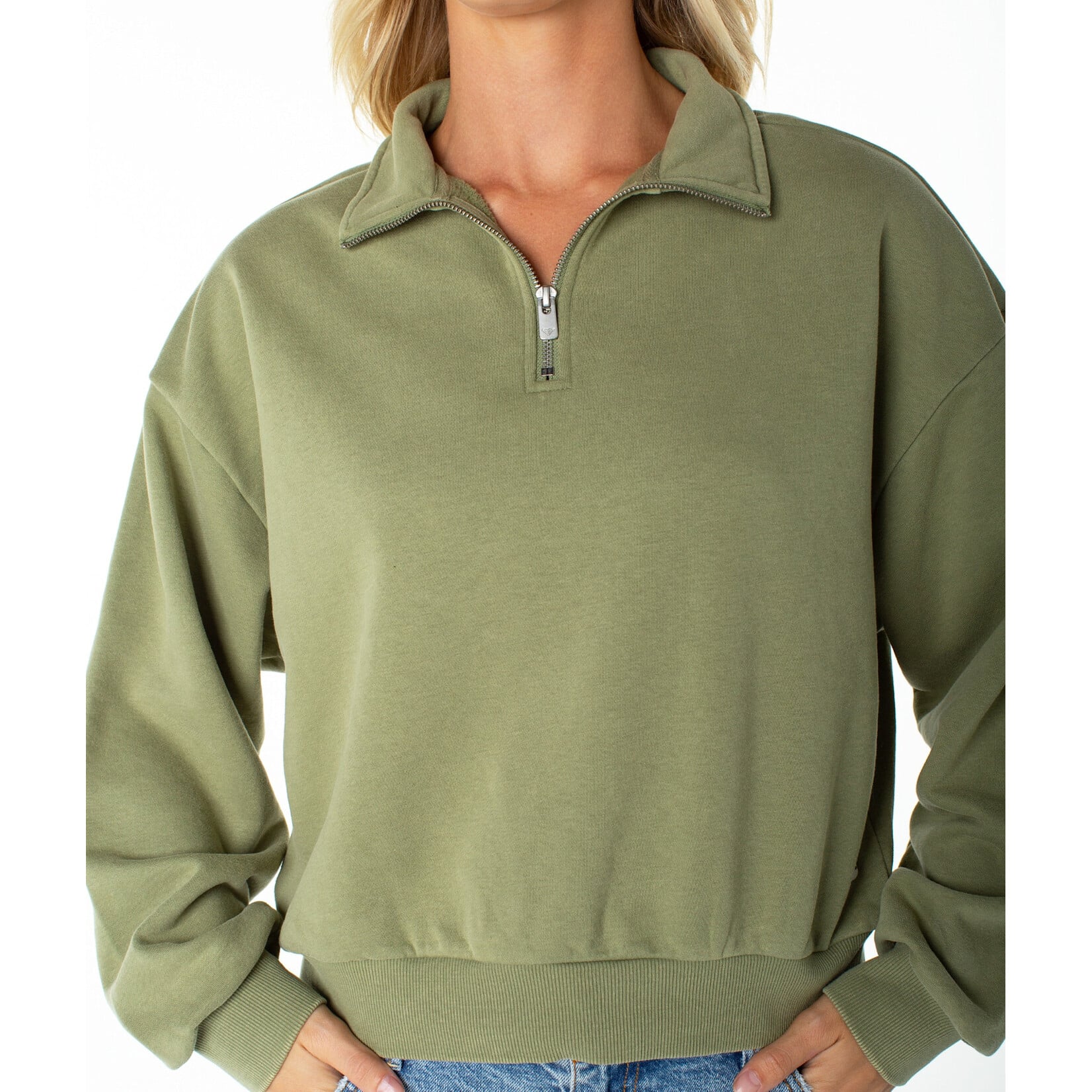 Roxy RF74090AB300 - Half Moon 3/4 Zip Sweatshirt