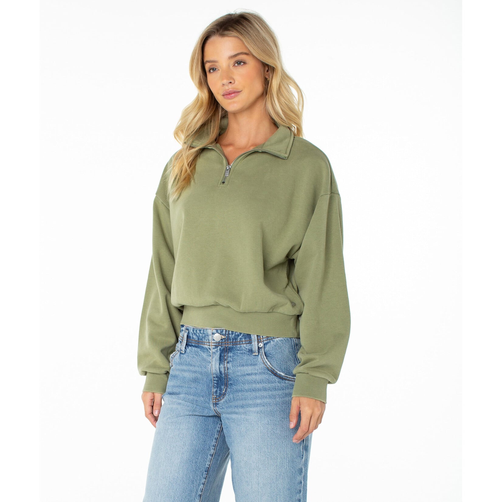 Roxy RF74090AB300 - Half Moon 3/4 Zip Sweatshirt