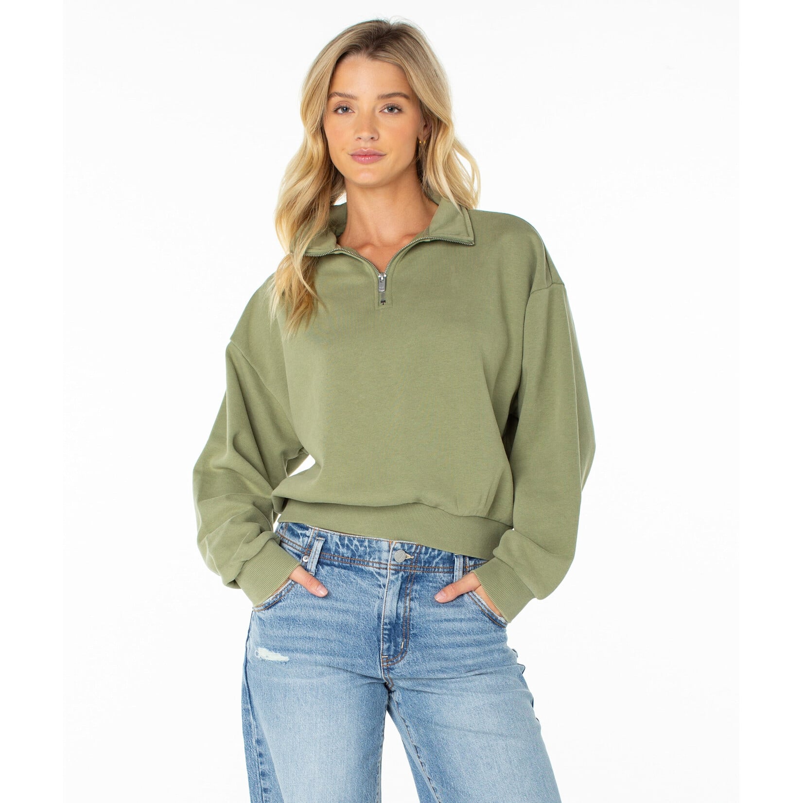 Roxy RF74090AB300 - Half Moon 3/4 Zip Sweatshirt