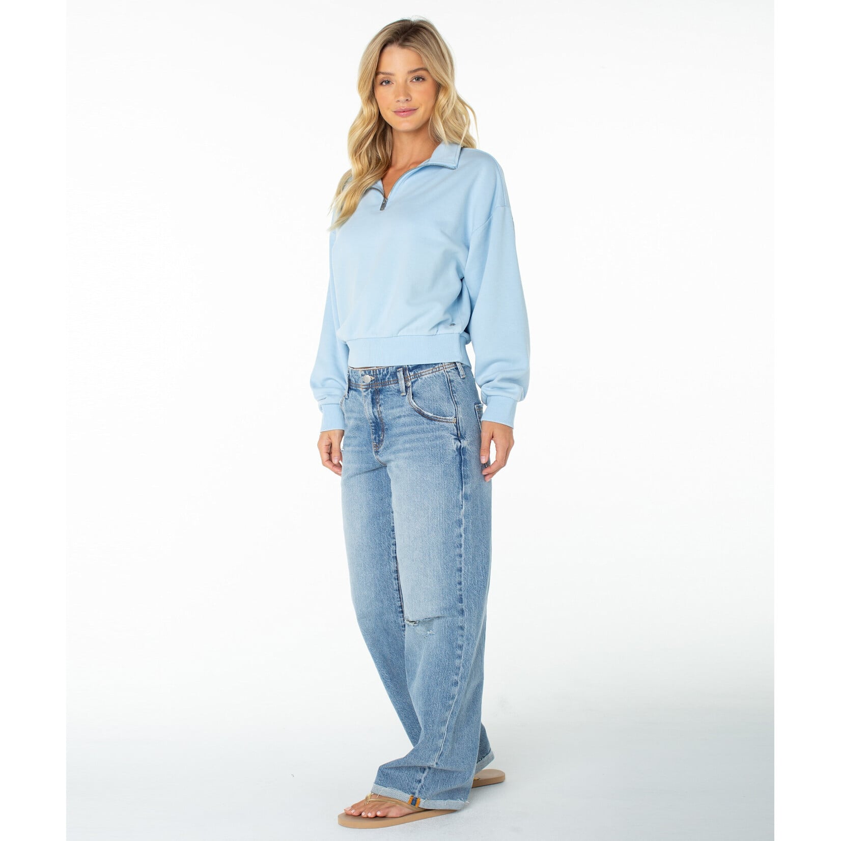 Roxy RF74090AB300 - Half Moon 3/4 Zip Sweatshirt