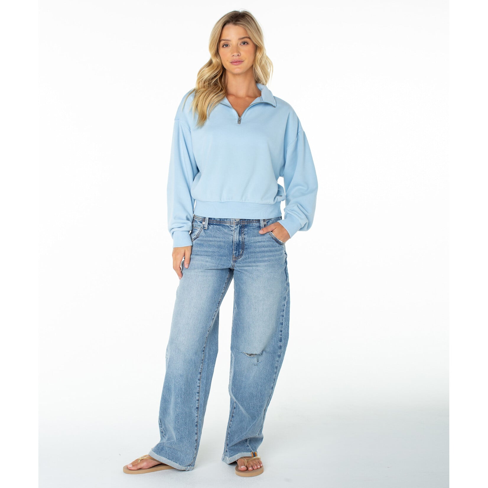 Roxy RF74090AB300 - Half Moon 3/4 Zip Sweatshirt