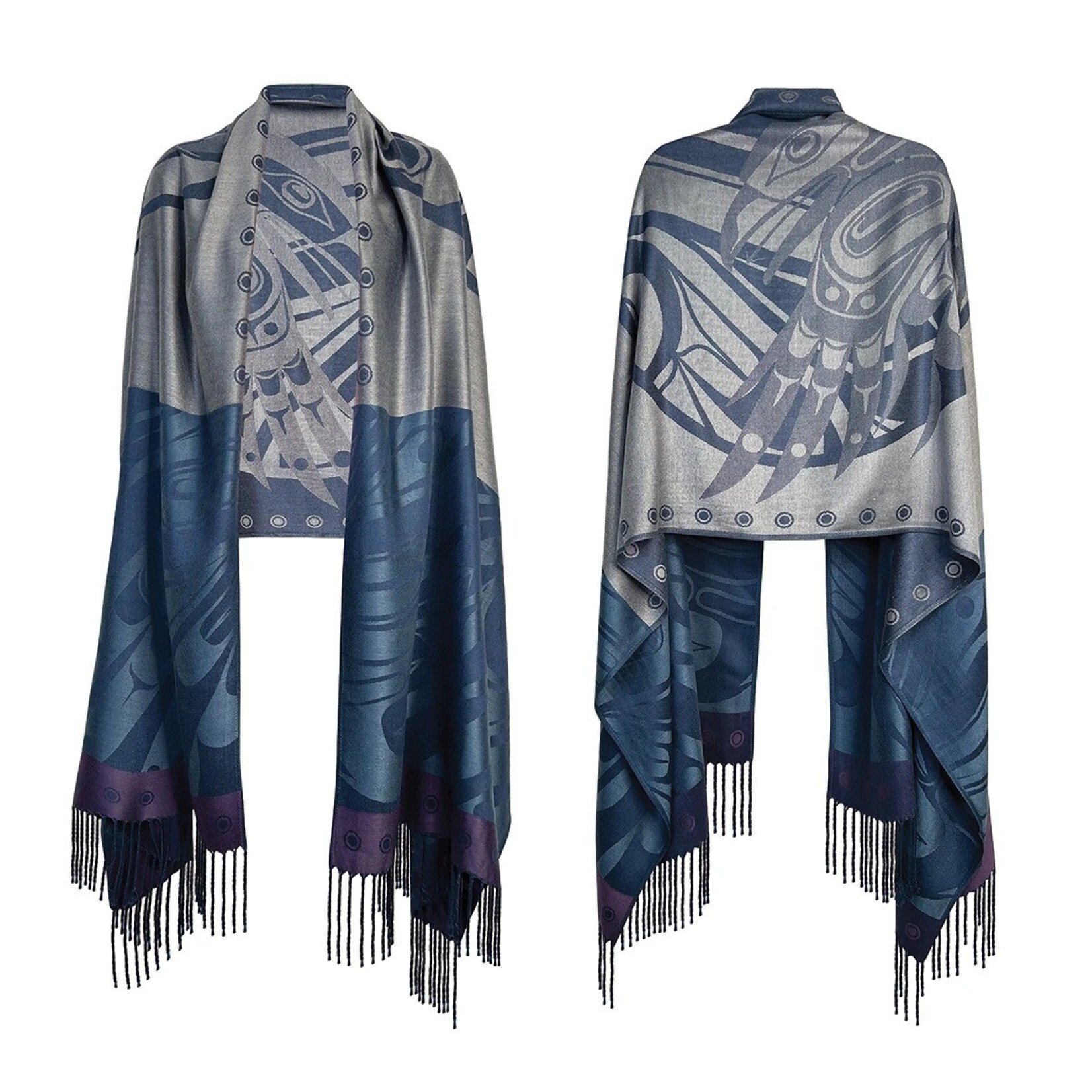 Native Northwest Shawl - Raven Moon by Allan Weir