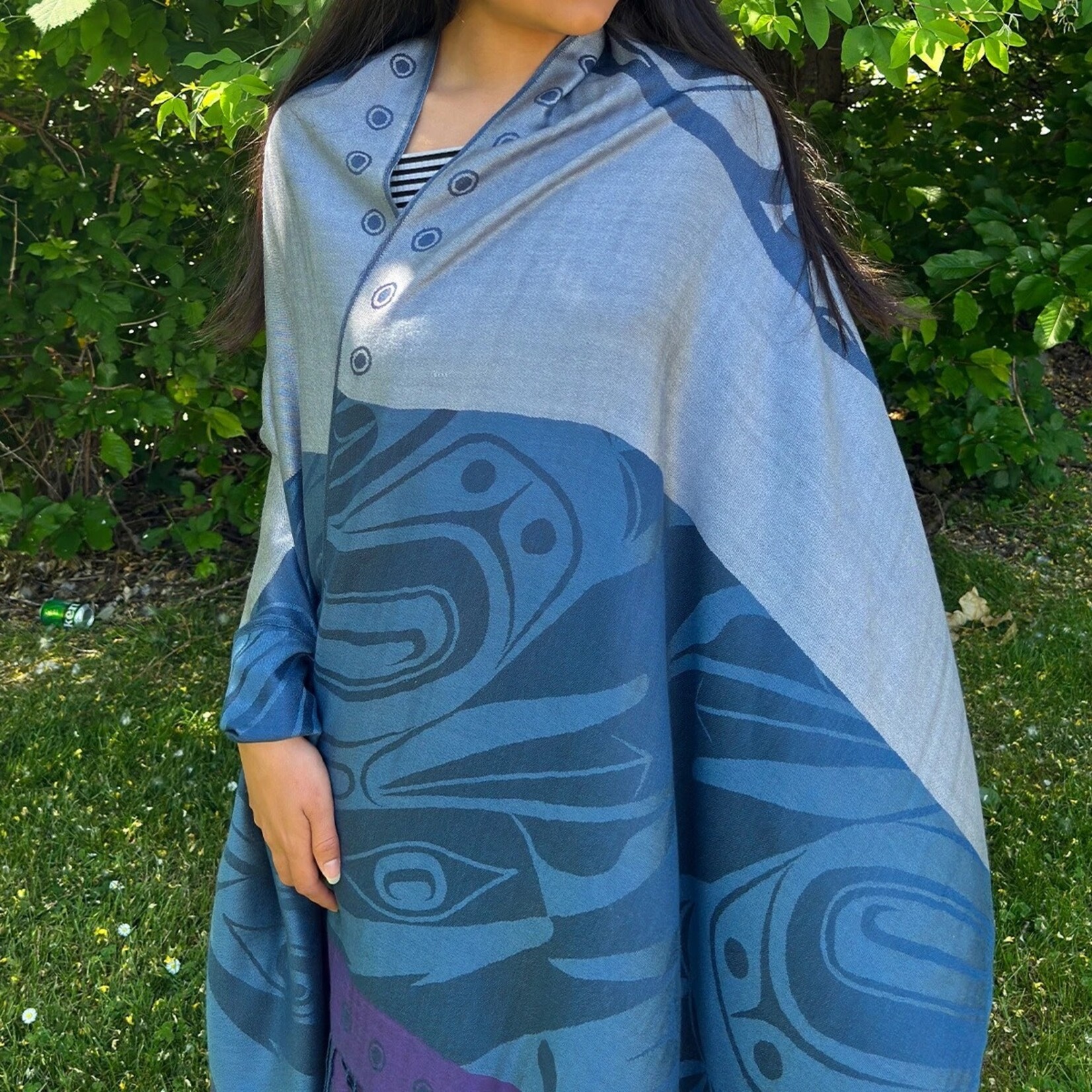 Native Northwest Shawl - Raven Moon by Allan Weir