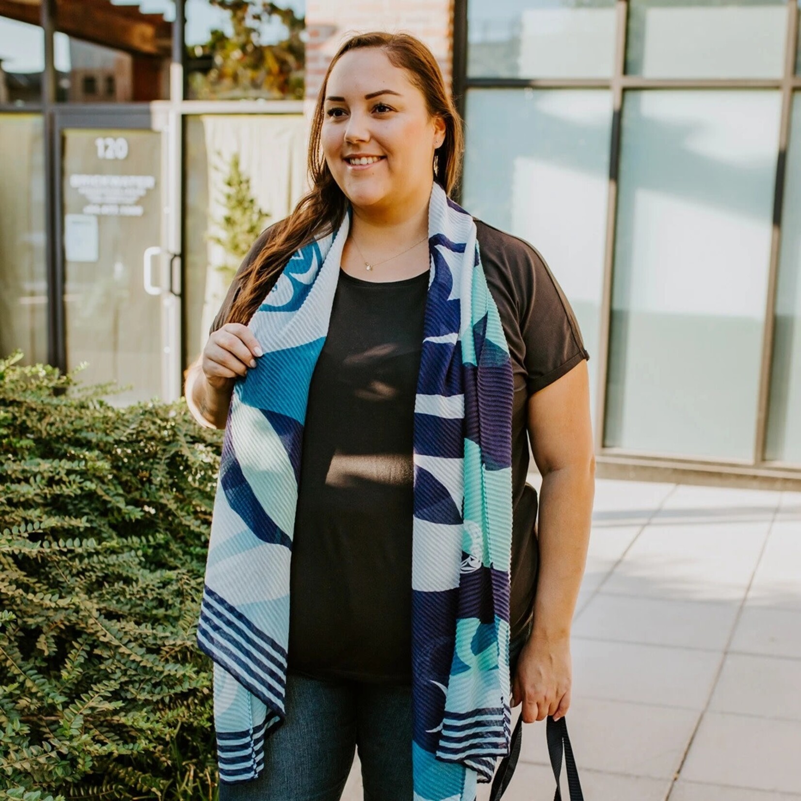 Native Northwest Eco Scarf - Moon Phases by Maynard Johnny, Jr.