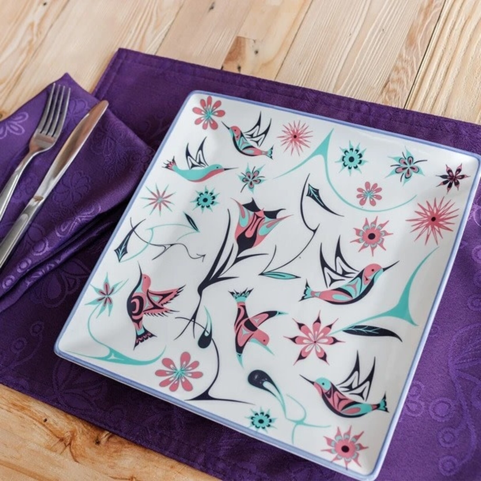 Native Northwest Serving Plate - Hummingbird by Nicole La Rock
