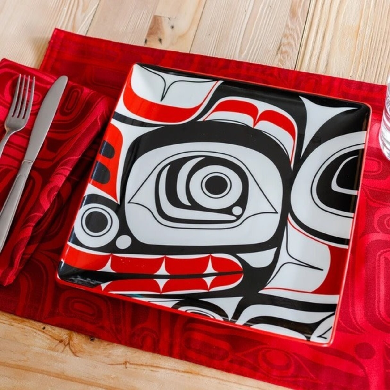 Native Northwest Matriarch Bear Serving Plate by Morgan Asoyuf