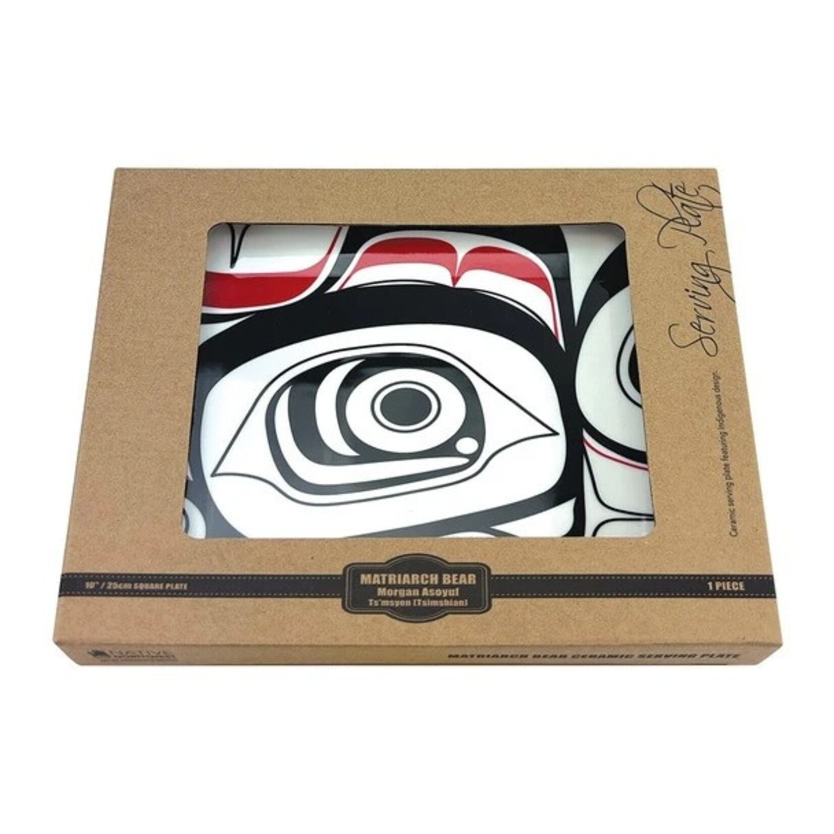 Native Northwest Matriarch Bear Serving Plate by Morgan Asoyuf