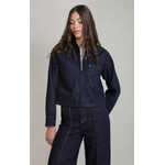 Dex Clothing Corduroy Collar Denim Jacket