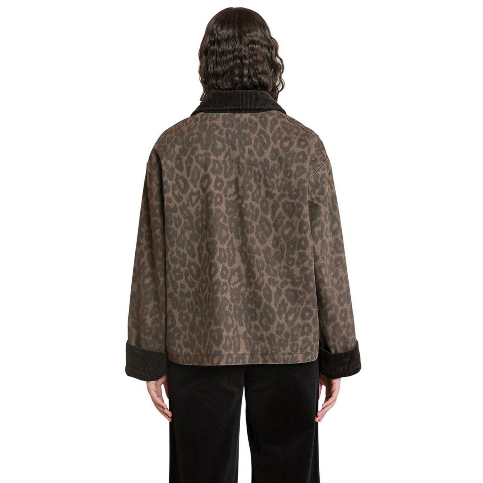 Dex Clothing 2825751 D - Leopard Denim Jacket