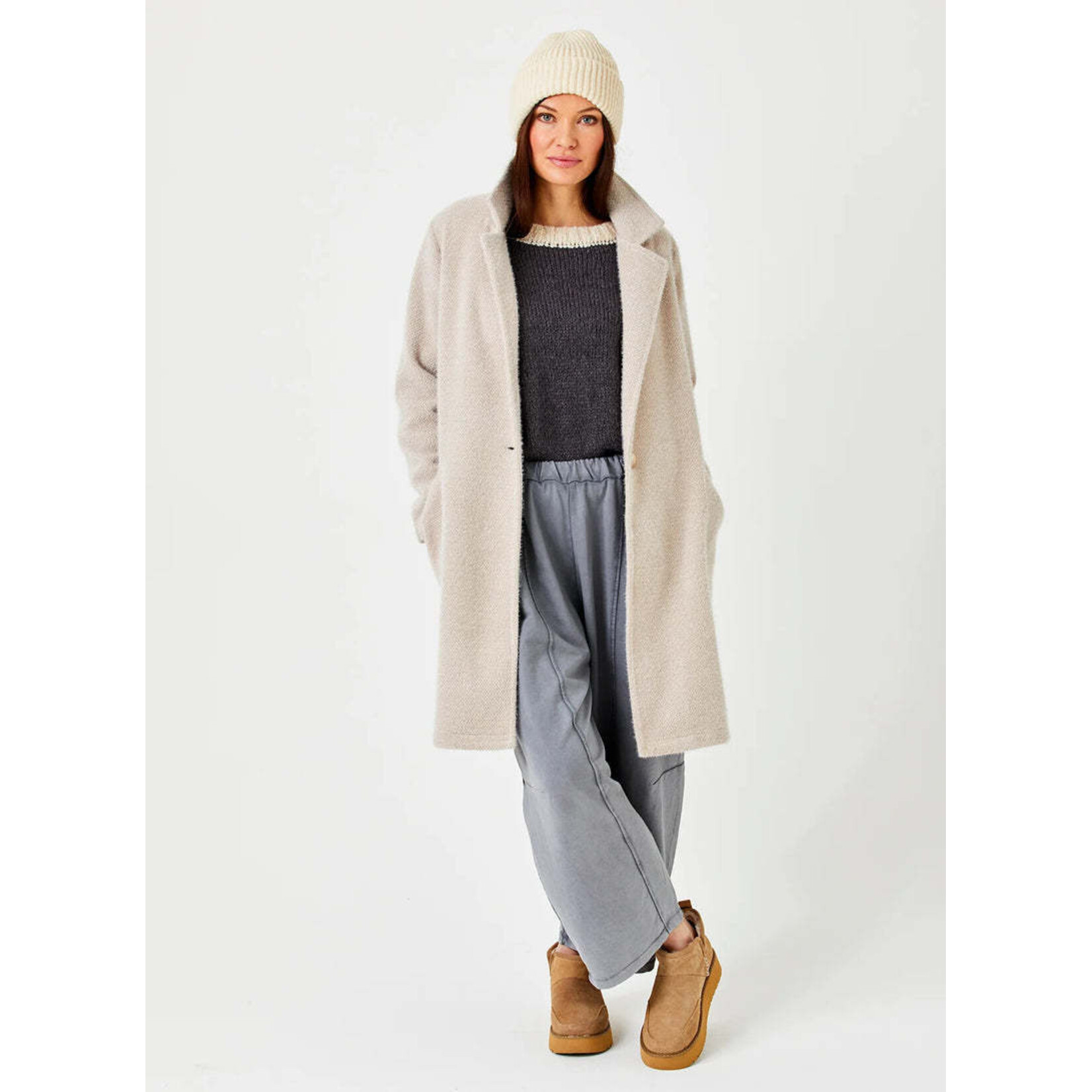Suzy D London Iris Soft Fluffy Coatigan With Pockets