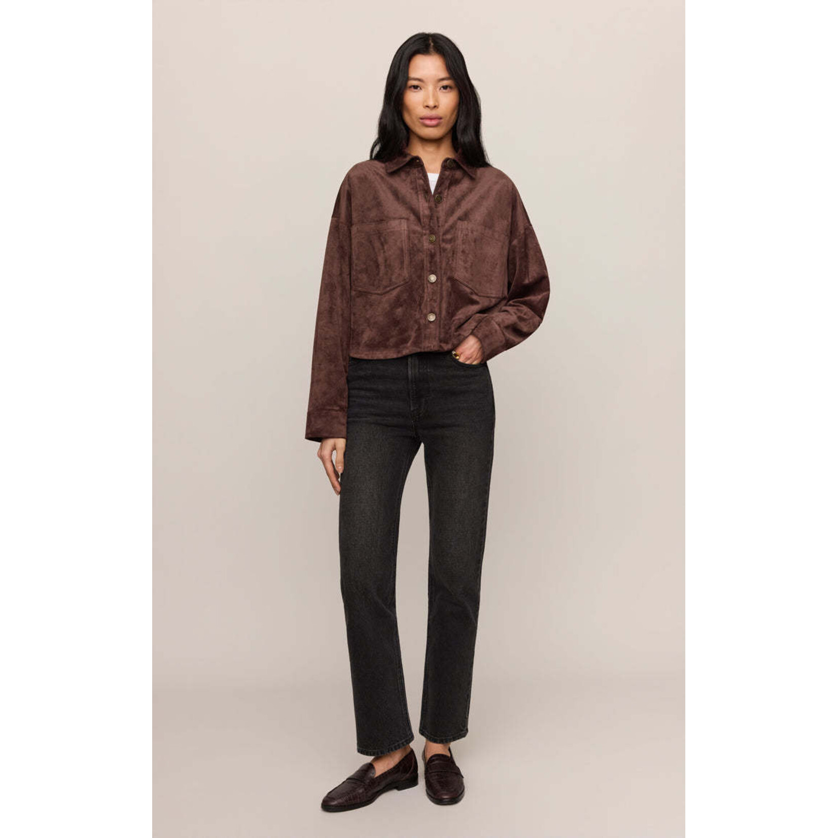 Z Supply ZJ253339 - All Day Cropped Suede Jacket
