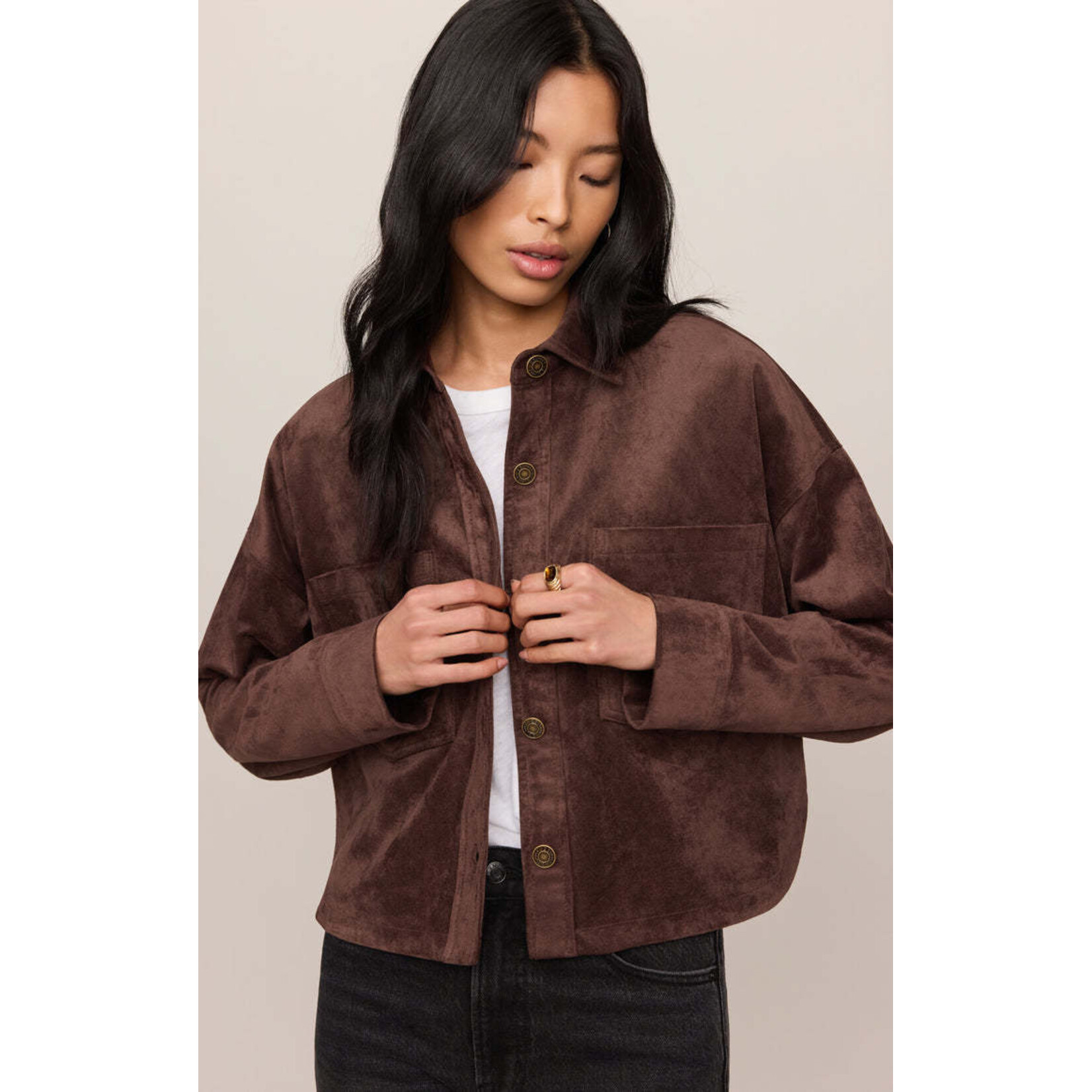 Z Supply ZJ253339 - All Day Cropped Suede Jacket