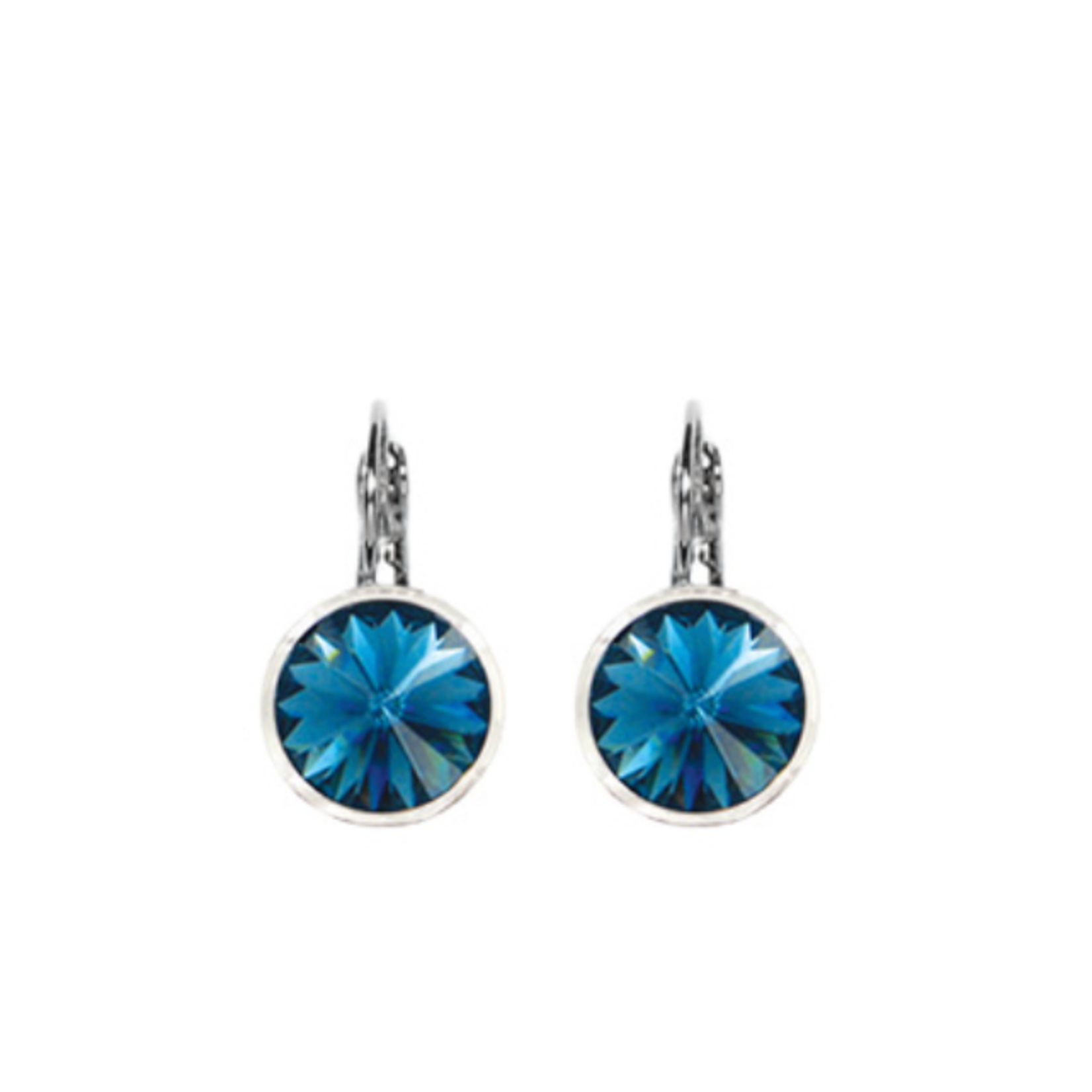 Myka Mila Rivoli Euroback Earring - Bright Rhodium & Swarovski