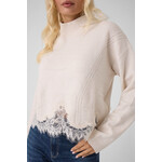 Guess Long Sleeve Wool Blend Lace Sweater