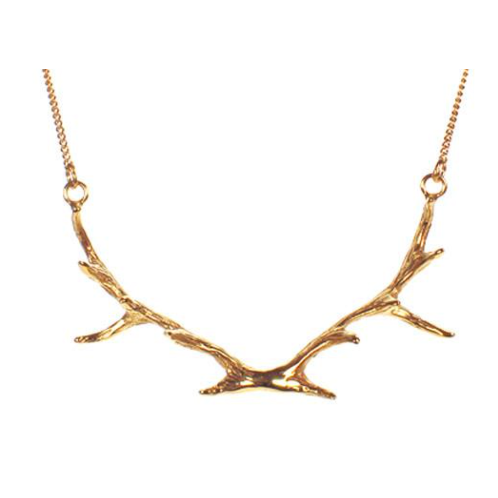 Mimi & Marge Large Antler Necklace - 24K Gold Vermeil