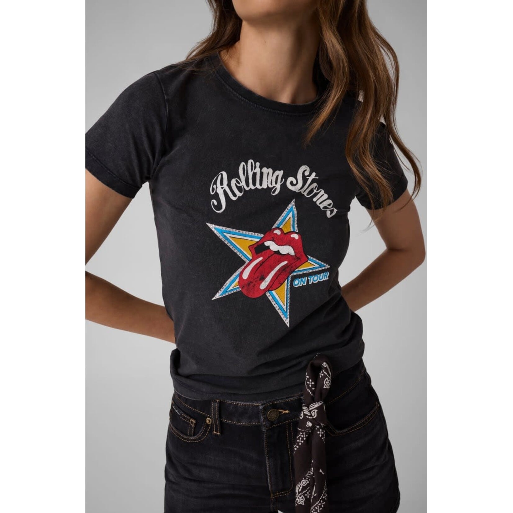 Guess W6BI16K5697 - GJ x Rolling Stones Rhinestone T-Shirt
