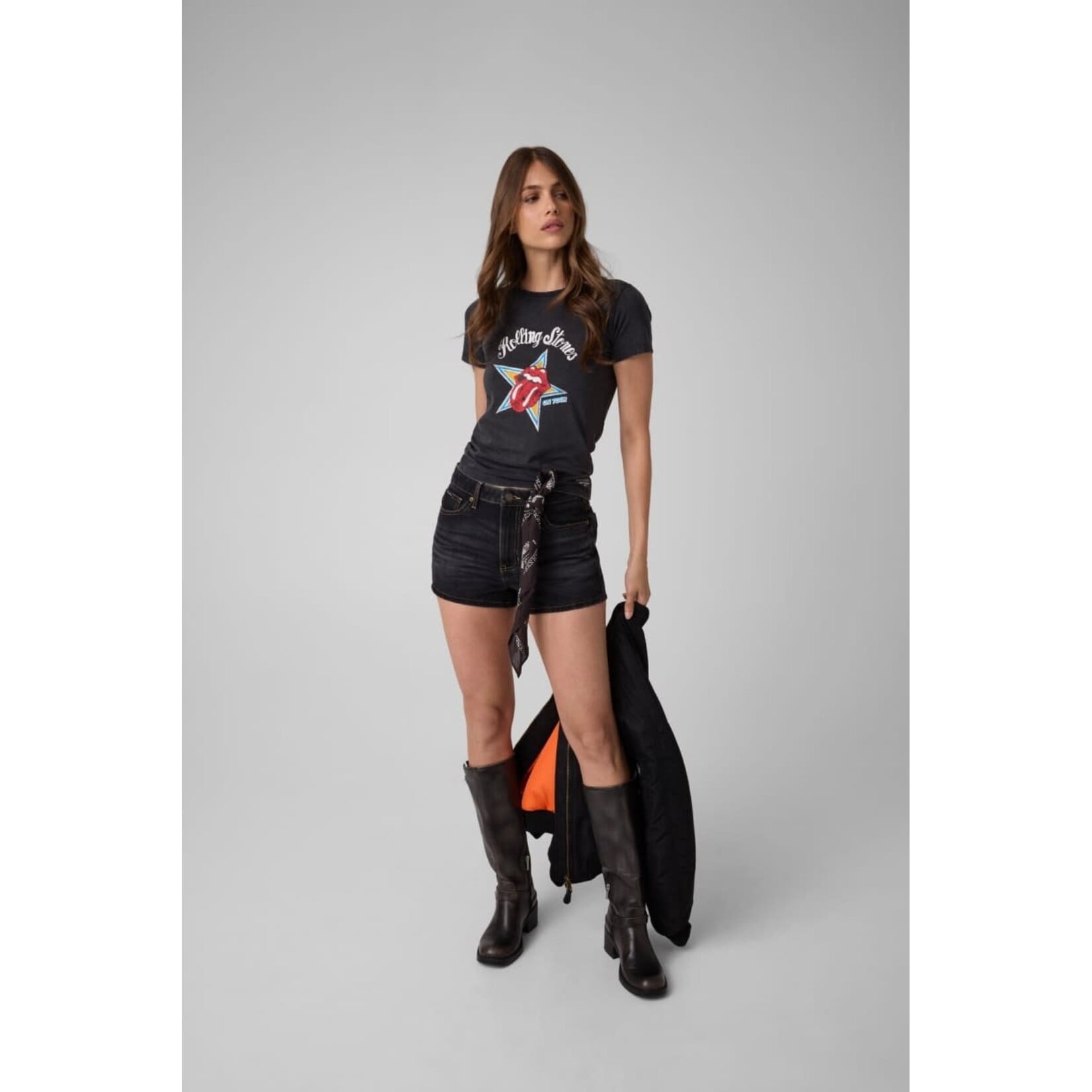 Guess W6BI16K5697 - GJ x Rolling Stones Rhinestone T-Shirt
