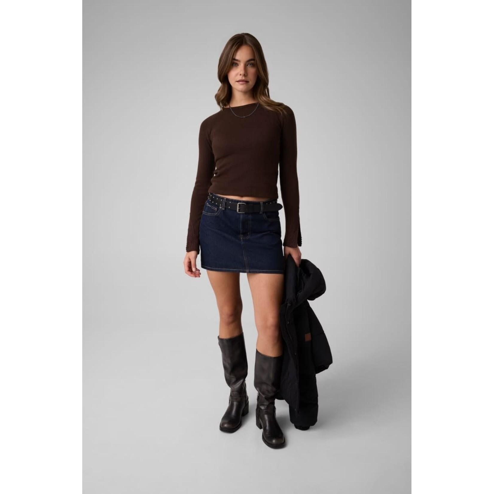 Guess W6BP10K5533 - GJ Long SLeeve Waffle Lace Top