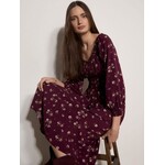 Apricot Clothing Watercolour Ditsy Smock Neck Dress