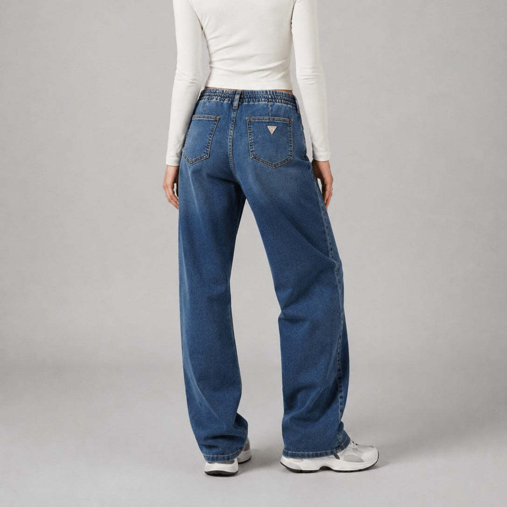 Guess W6BA23D1797 - GJ G11 Drawstring Wide Leg Jeans