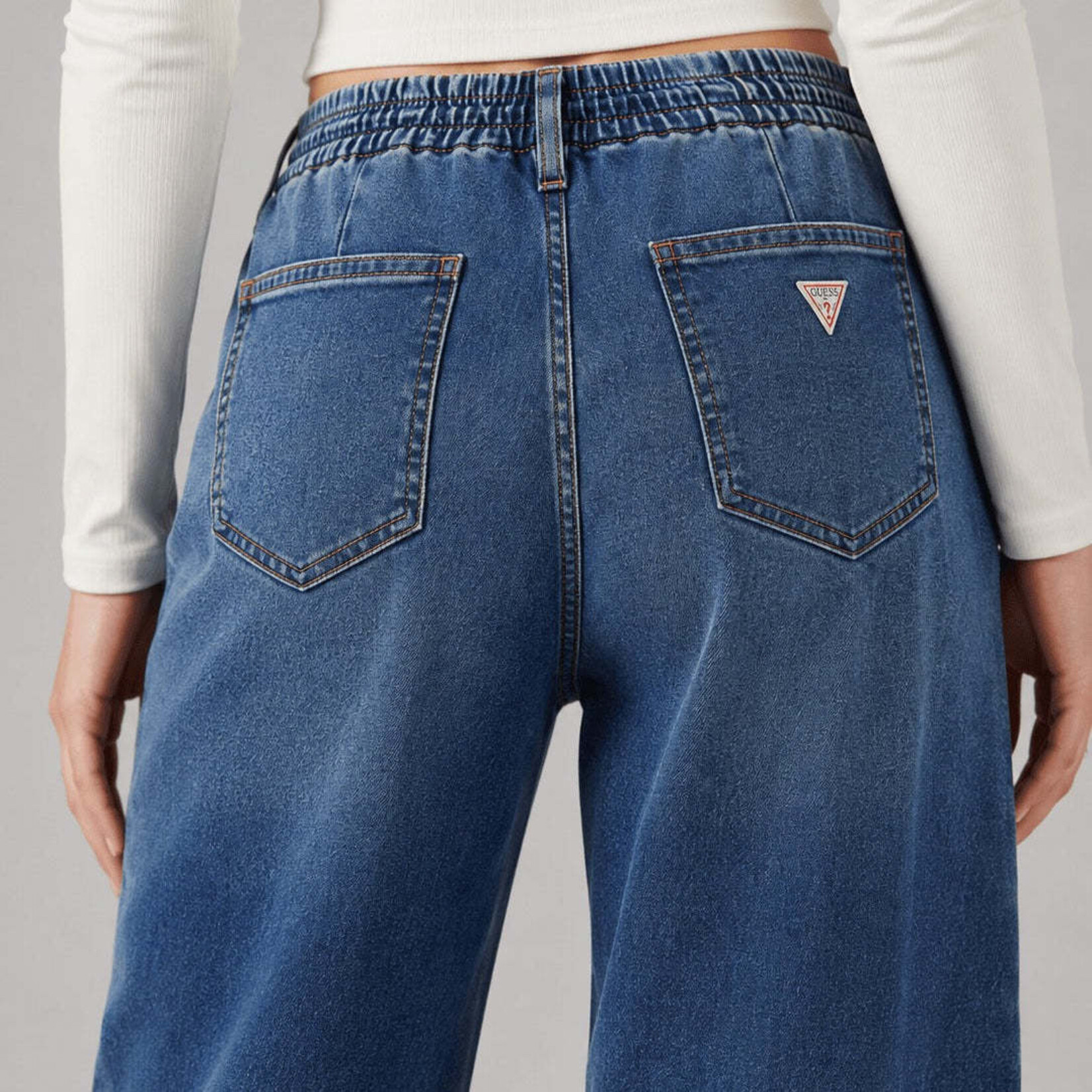 Guess W6BA23D1797 - GJ G11 Drawstring Wide Leg Jeans