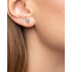 Mimi & Marge Heart Stud Earrings - Shell and Sterling Silver
