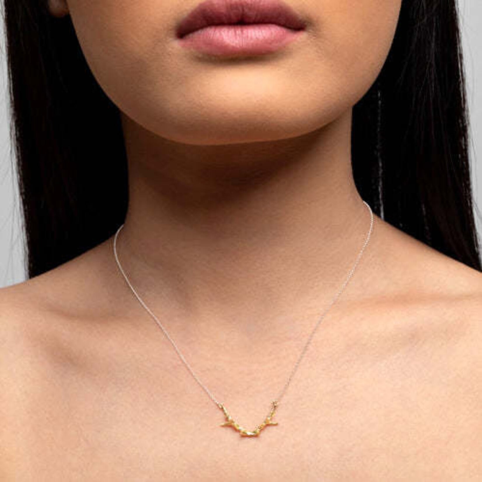 Mimi & Marge Large Antler Necklace - 24K Gold Vermeil