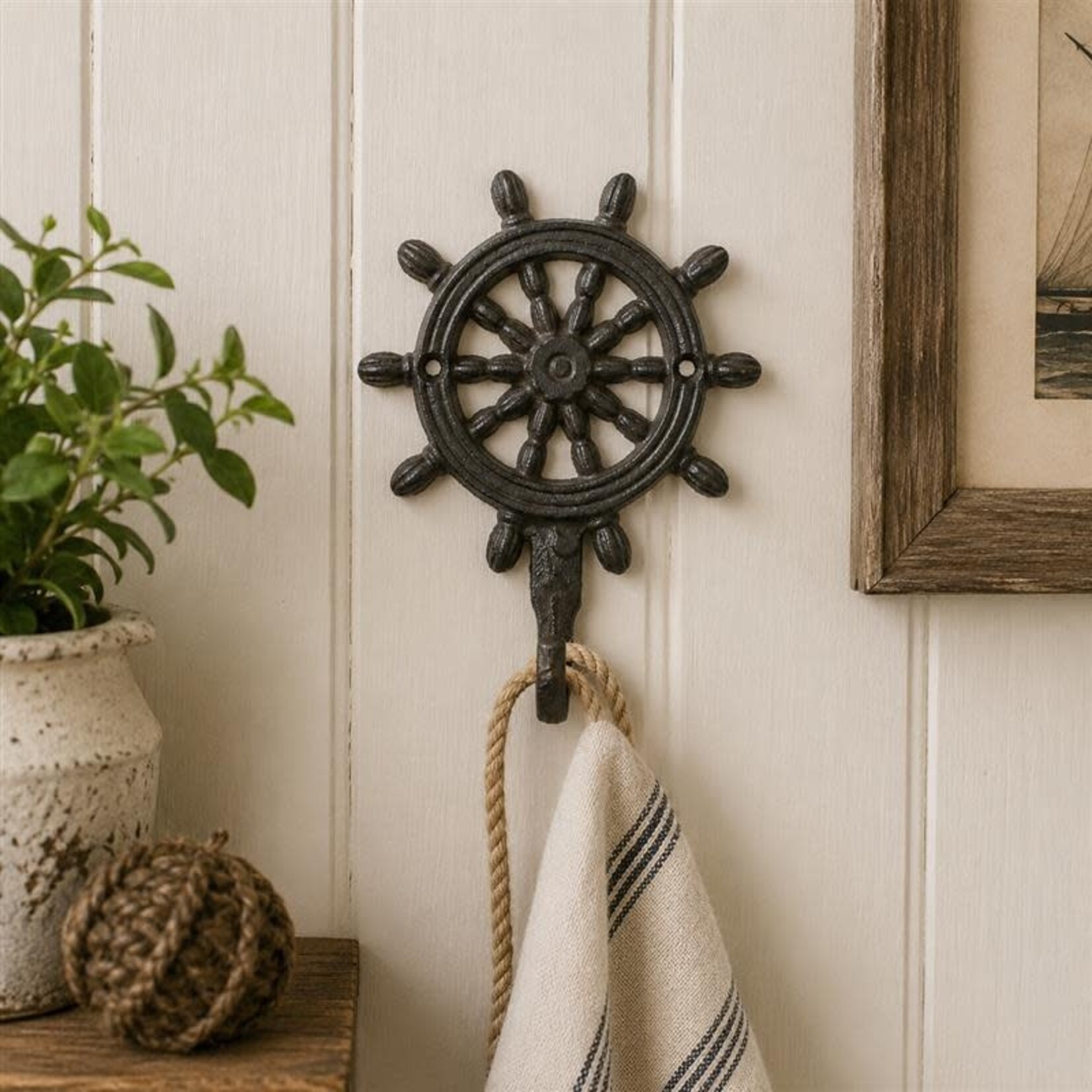Koppers Home Cast Iron Ship Wheel Hook