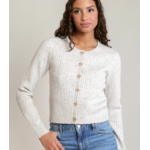 Dex Clothing Bow Button Cropped Cardigan