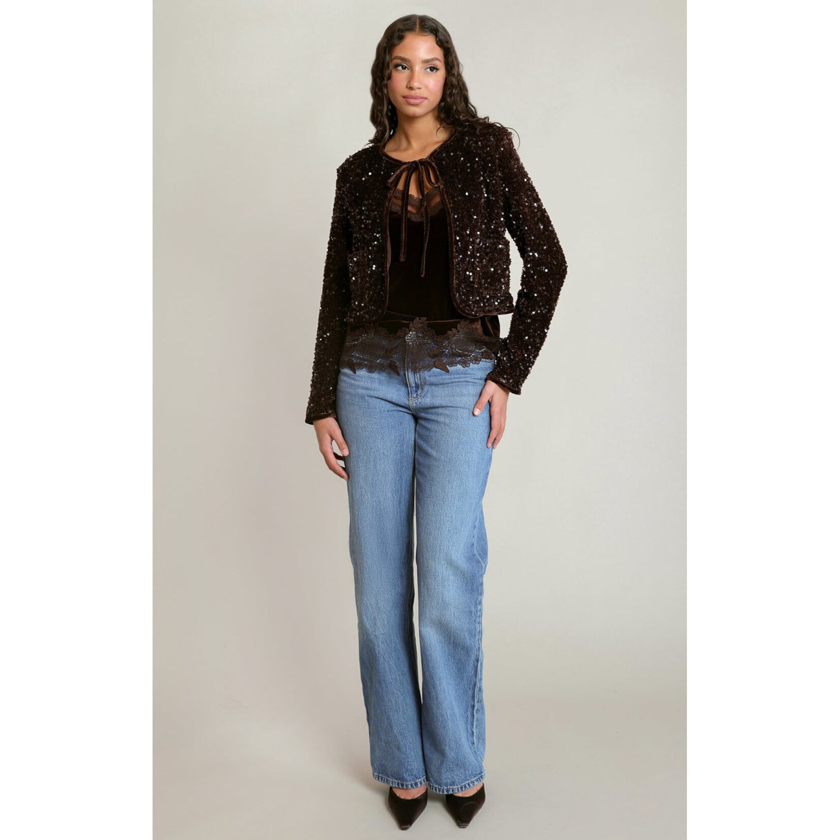 Dex Clothing 2829521 - Velvet Sequin Jacket