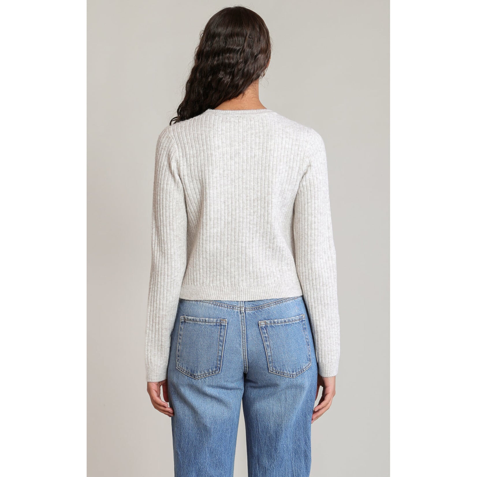 Dex Clothing 2827257 - Bow Button Cropped Cardigan