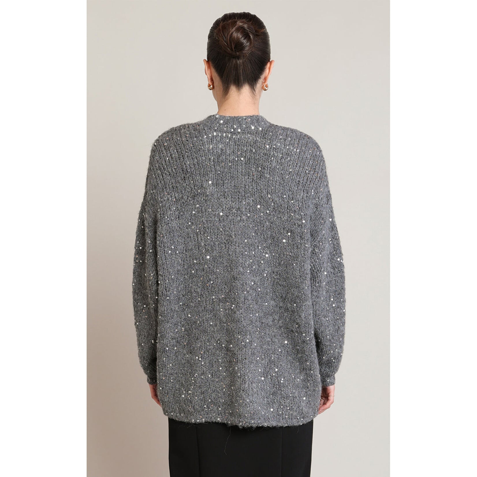 Black Tape 2827255 - Sequin Knit Cardigan
