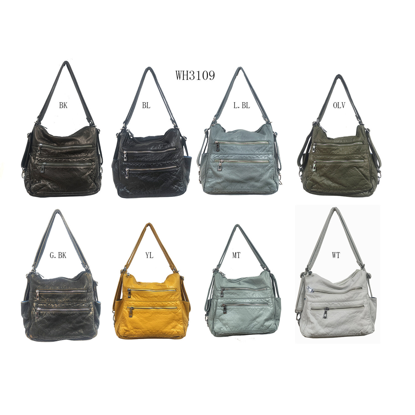 Alphada WH3109 - 3-in-1 Backpack/Purse/Crossbody Bag