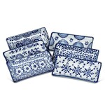 Blue & White Small Rectangular Disk (Assorted)
