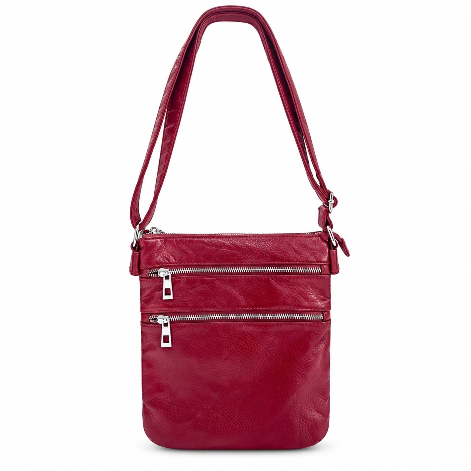 Alphada WH223 - Small Crossbody Bag with Adjustable Strap - Burgundy