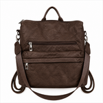 Alphada Backpack/Crossbody/Handbag - Coffee Brown