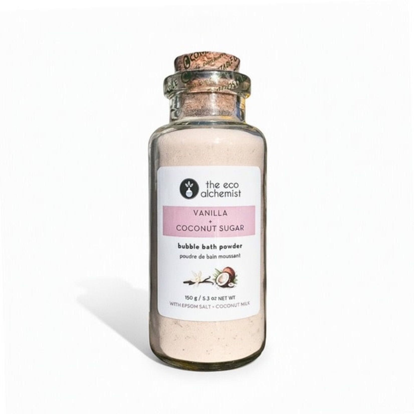 The Eco Alchemist Vanilla + Coconut Sugar Bubble Bath Powder