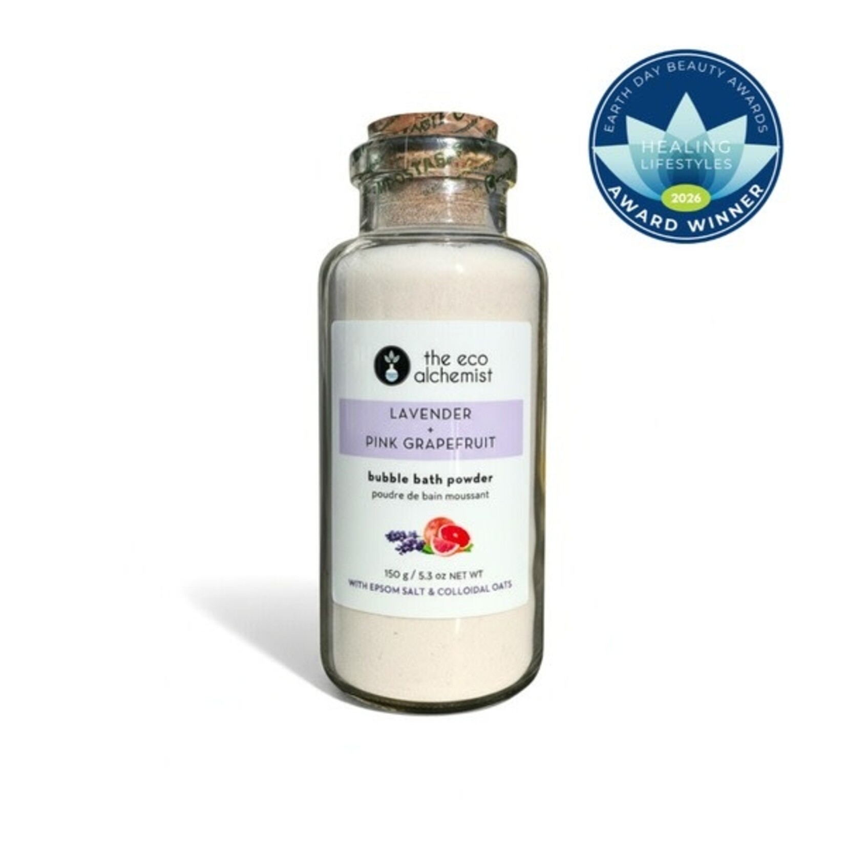 The Eco Alchemist Lavender + Pink Grapefruit Bubble Bath Powder
