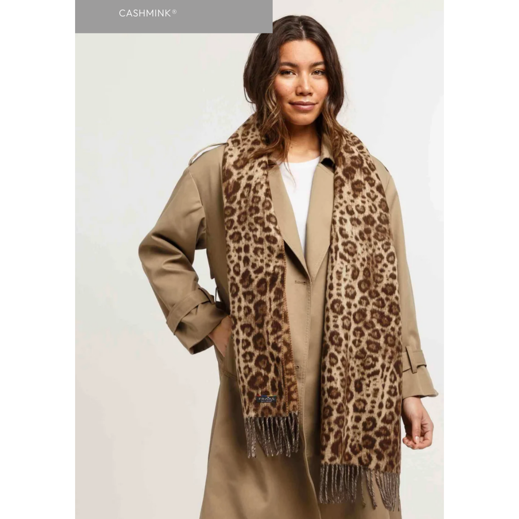 V.Fraas MFG.Inc Leopard Print Cashmink Scarf