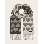 V.Fraas MFG.Inc Cashmink Heart Print Scarf - Stone