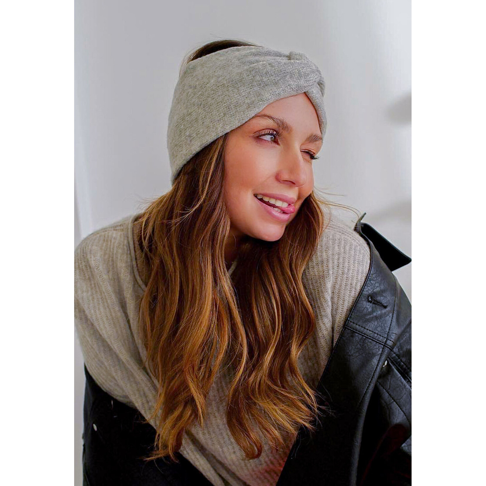 V.Fraas MFG.Inc Pastel Melange Knit Headband - Pale Grey