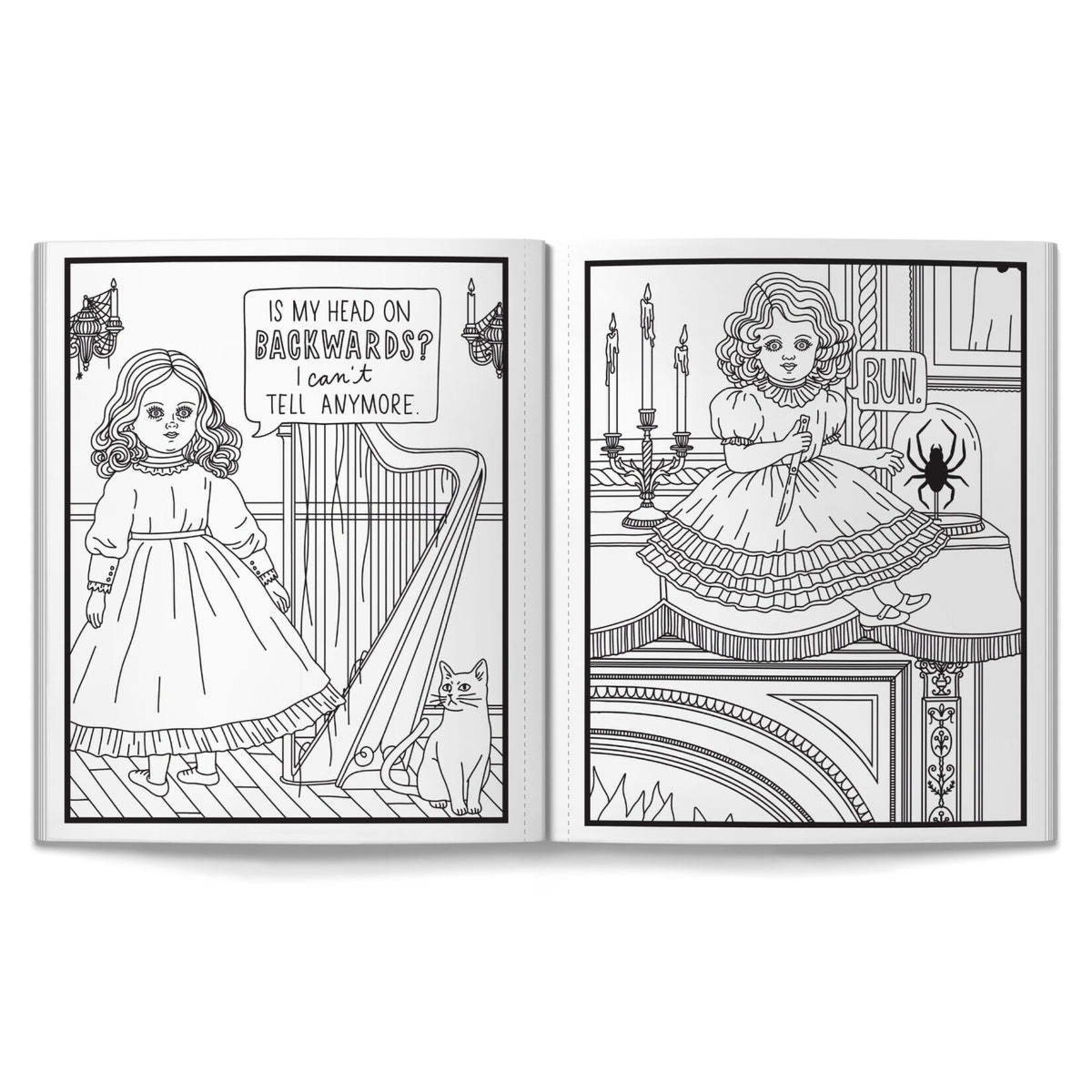 Haunted Dolls Colouring Book