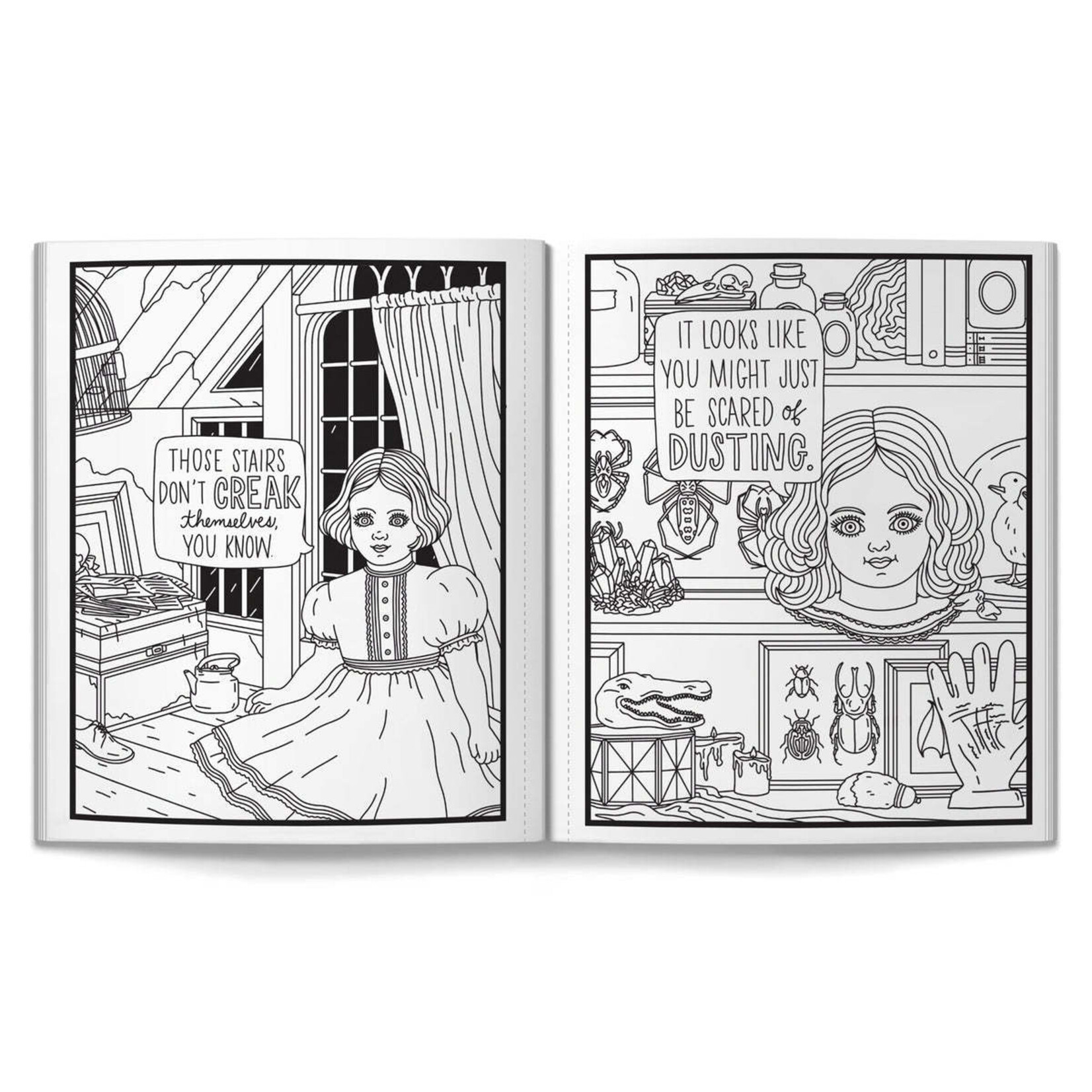 Haunted Dolls Colouring Book