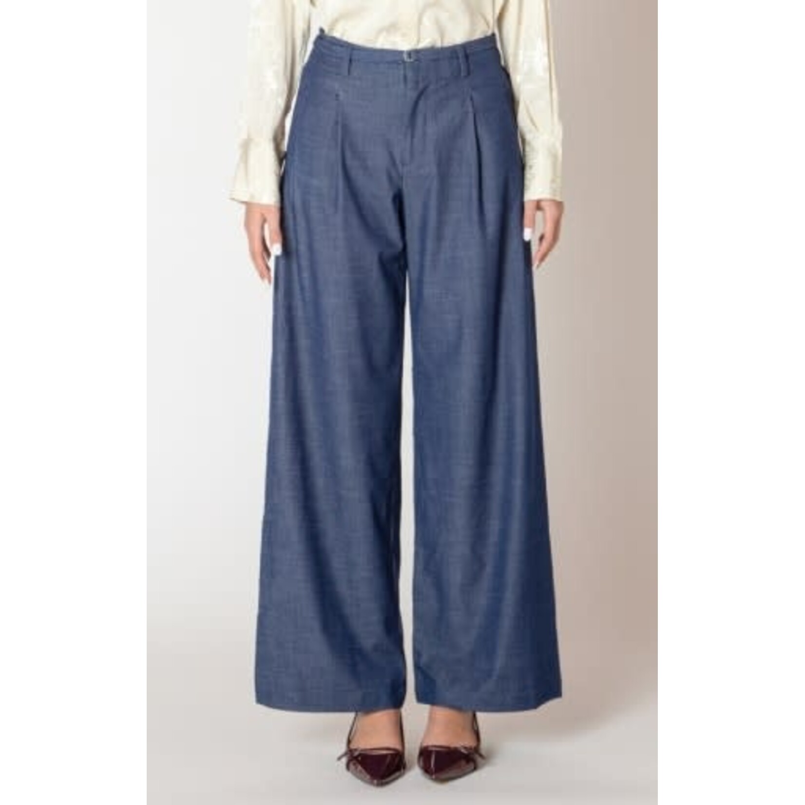 Black Tape 2622713 T - Belted Denim Effect Pants